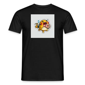 Der elektrische Donut-Liebhaber - Männer T-Shirt - Schwarz - Vorne - AI Model Male 178 light (178cm)