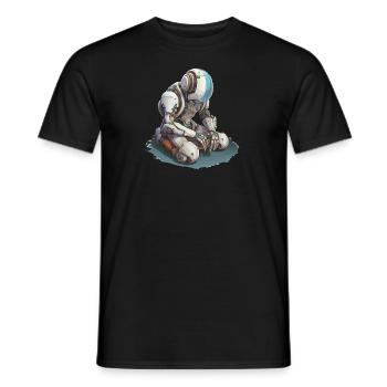 Sad Robot - Männer T-Shirt - Schwarz - Vorne - AI Model Male 178 light (178cm)