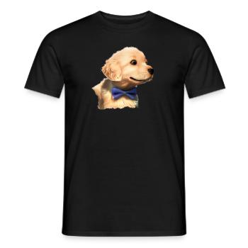 Golden Retriever Dog Owner Dog Puppy - T-shirt homme - noir - Devant - AI Model Male 178 light (178cm)