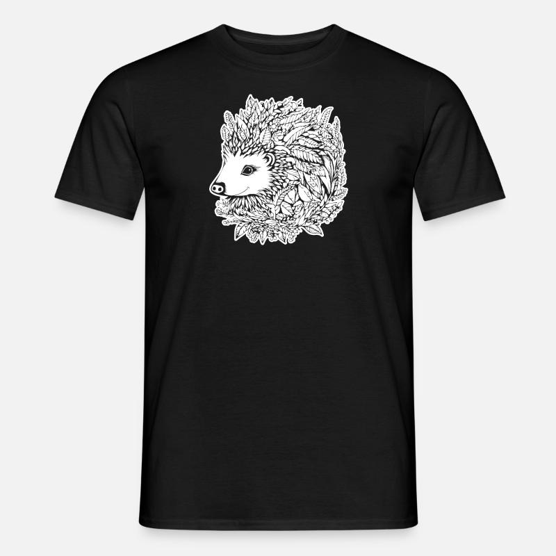 Igel Wald Stachelig Tier - Männer T-Shirt - Schwarz