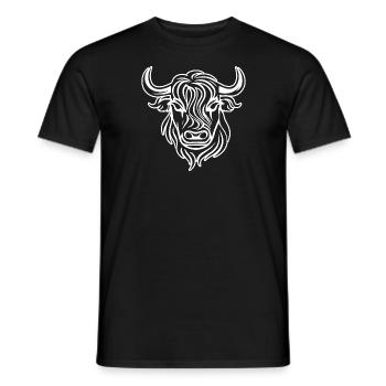 Schottische Highland Kuh - Männer T-Shirt - Schwarz - Vorne - AI Model Male 178 light (178cm)
