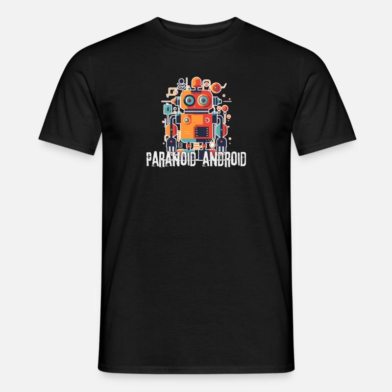 Paranoider Android T-Shirt - Einzigartiges Design - Männer T-Shirt - Schwarz