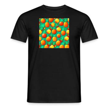 Ananas-Paradies - Männer T-Shirt - Schwarz - Vorne - AI Model Male 178 light (178cm)