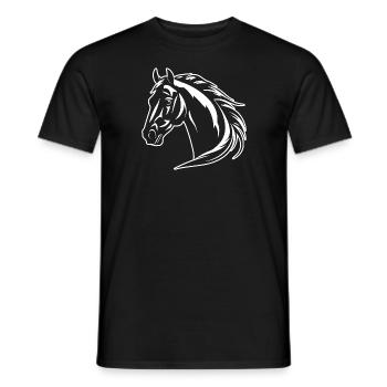 Pferd Pferdekopf Pony - Männer T-Shirt - Schwarz - Vorne - AI Model Male 178 light (178cm)