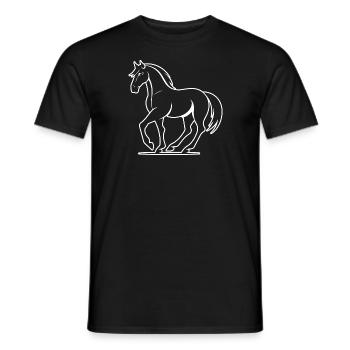 Horse Horse Head Pony - Men's T-Shirt - black - Front - AI Model Male 178 light (178cm)