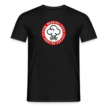 Toxic Cupcake Delivery Warning - Men's T-Shirt - black - Front - AI Model Male 178 light (178cm)