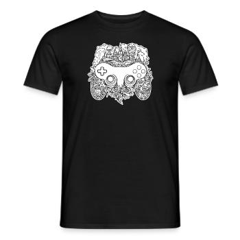 Controller Gaming Video Games Gamepad - Men's T-Shirt - black - Front - AI Model Male 178 light (178cm)