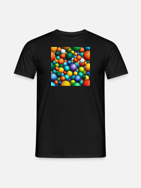 Rainbow Mosaic Spheres - Men's T-Shirt - black