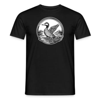 Canard Oiseaux Canards - T-shirt homme - noir - Devant - AI Model Male 178 light (178cm)