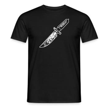 Knife Cutler Knife Lover - Men's T-Shirt - black - Front - AI Model Male 178 light (178cm)