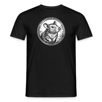 Ratte Maus Nagetier Ratten - Männer T-Shirt - Schwarz - Vorne - AI Model Male 178 light (178cm)