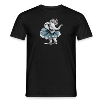 Zouzou l'éléphant au tutu - T-shirt homme - noir - Devant - AI Model Male 178 light (178cm)