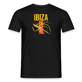Artistic Ibiza Souvenir Ibiza - Men's T-Shirt - black - Front - AI Model Male 178 light (178cm)