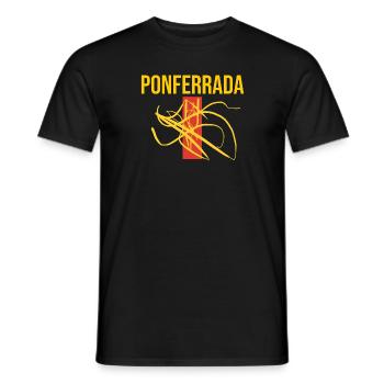 Ponferrada Souvenir Ponferrada - Men's T-Shirt - black - Front - AI Model Male 178 light (178cm)