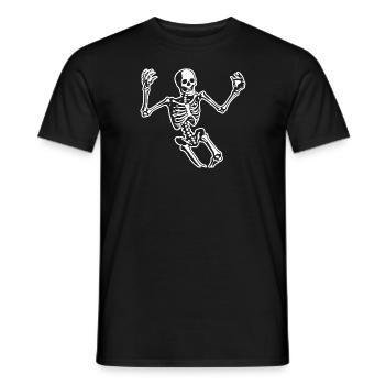 Skeleton Costume Bones Halloween Horror - Men's T-Shirt - black - Front - AI Model Male 178 light (178cm)