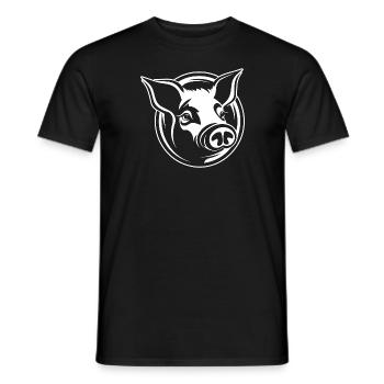 Pig Piggy Sow - Men's T-Shirt - black - Front - AI Model Male 178 light (178cm)