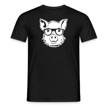 Pig Piggy Sow - Men's T-Shirt - black - Front - AI Model Male 178 light (178cm)