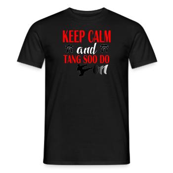 KEEP CALM and TANG SOO DO ON T-Shirt - Männer T-Shirt - Schwarz - Vorne - AI Model Male 178 light (178cm)