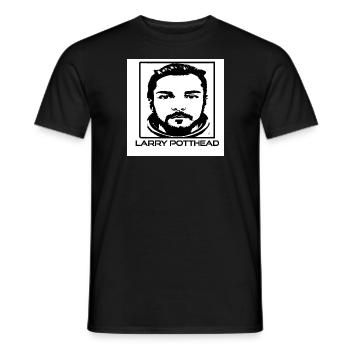 Larry Potthead - Männer T-Shirt - Schwarz - Vorne - AI Model Male 178 light (178cm)