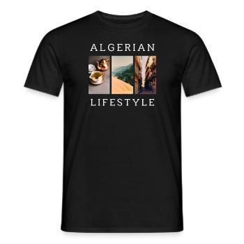 Mode de vie algérien - T-shirt homme - noir - Devant - AI Model Male 178 light (178cm)