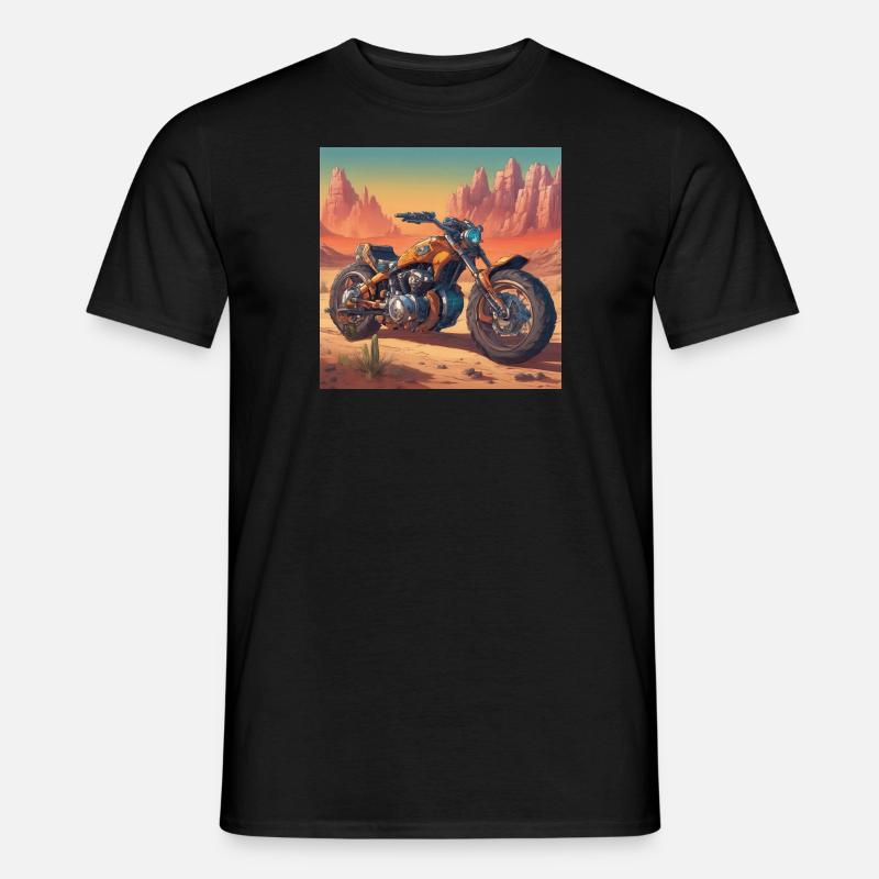 a dirty and evil looking motorcycle - Männer T-Shirt - Schwarz