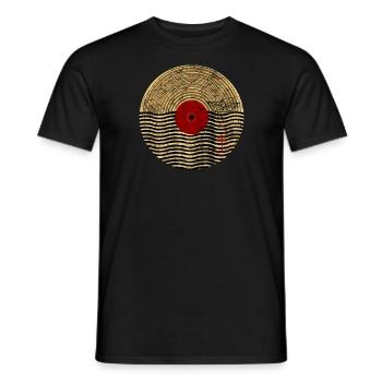 Disque vinyle de musique Sea Coasts Edition - T-shirt homme - noir - Devant - AI Model Male 178 light (178cm)
