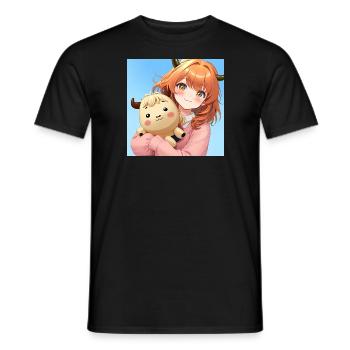 Schottisches Anime-Mädchen - Männer T-Shirt - Schwarz - Vorne - AI Model Male 178 light (178cm)
