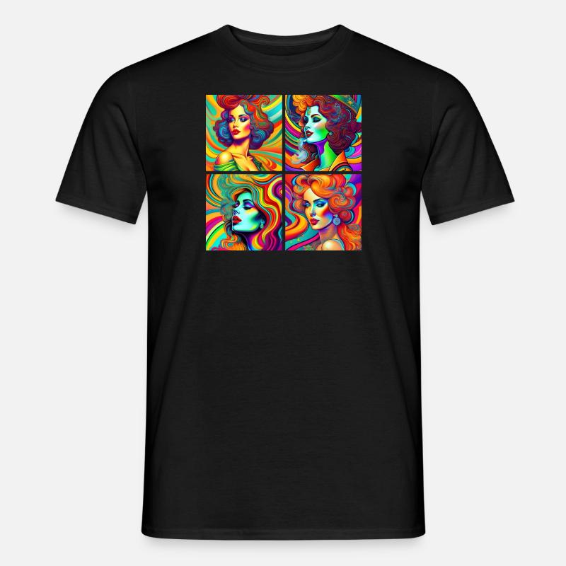 psychedelische Léa - Männer T-Shirt - Schwarz