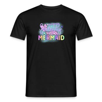 Secrètement Sirène, Sirènes Mystérieuses Fun - T-shirt homme - noir - Devant - AI Model Male 178 light (178cm)