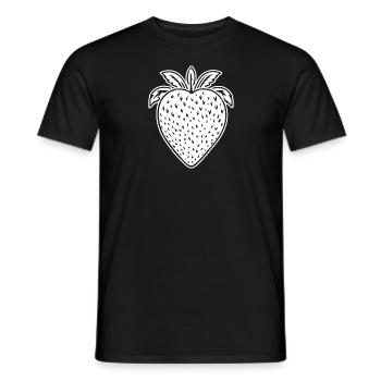 Erdbeere Obst Frucht - Männer T-Shirt - Schwarz - Vorne - AI Model Male 178 light (178cm)