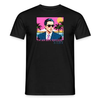 Ich bin eine Erfolgsgeschichte der 80er Jahre - Männer T-Shirt - Schwarz - Vorne - AI Model Male 178 light (178cm)
