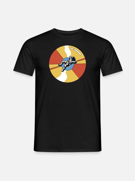 Astronaut - Männer T-Shirt - Schwarz