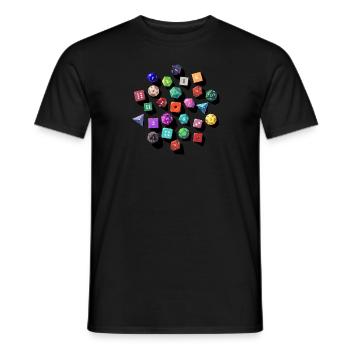 Pen&Paper Dices Circle - Männer T-Shirt - Schwarz - Vorne - AI Model Male 178 light (178cm)