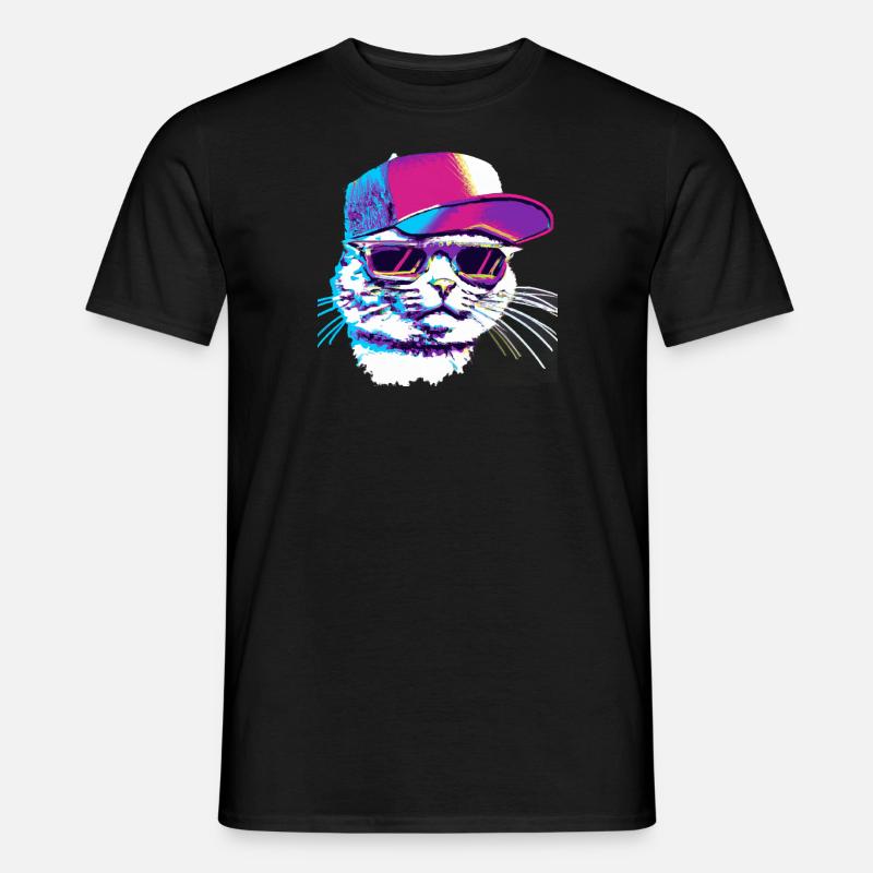 Cool Cat - Männer T-Shirt - Schwarz