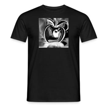 Design Apple en noir - T-shirt homme - noir - Devant - AI Model Male 178 light (178cm)