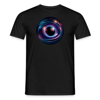 Black Hole by Cora.Art - Männer T-Shirt - Schwarz - Vorne - AI Model Male 178 light (178cm)