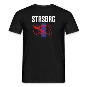 STRSBRG Strasbourg Strassburg Souvenir STRSBRG - Men's T-Shirt - black - Front - AI Model Male 178 light (178cm)