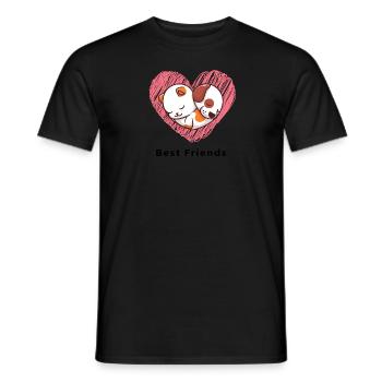 Logo du chat de chien - T-shirt homme - noir - Devant - AI Model Male 178 light (178cm)