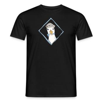 Moin Seemöwe im Diamantrahmen - Männer T-Shirt - Schwarz - Vorne - AI Model Male 178 light (178cm)
