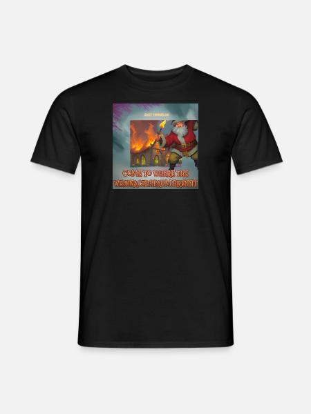 Come to where the Weihnachtsbaum brennt - Männer T-Shirt - Schwarz