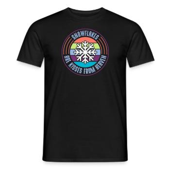 Snowflake - Men's T-Shirt - black - Front - AI Model Male 178 light (178cm)