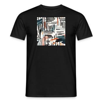 modernes Pinseldesign - Männer T-Shirt - Schwarz - Vorne - AI Model Male 178 light (178cm)