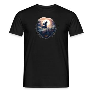 Hexenflug durch die Nacht - Männer T-Shirt - Schwarz - Vorne - AI Model Male 178 light (178cm)