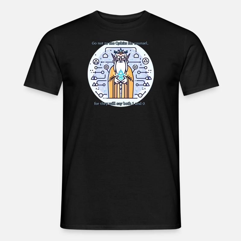 Qubits are elves - Männer T-Shirt - Schwarz