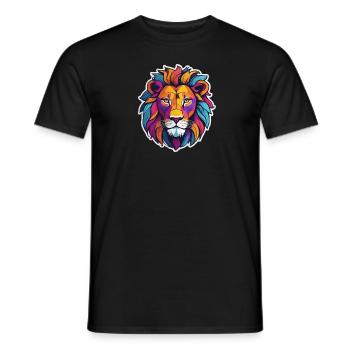 Lion - T-shirt homme - noir - Devant - AI Model Male 178 light (178cm)