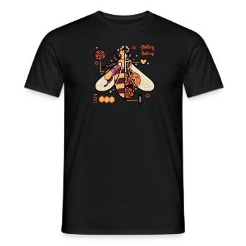 Anatomie d’une abeille - T-shirt homme - noir - Devant - AI Model Male 178 light (178cm)
