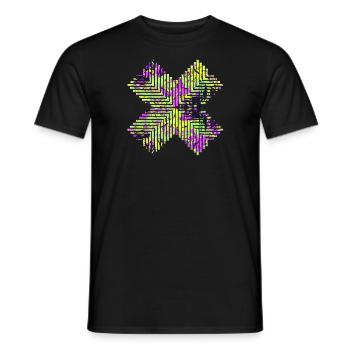 Masks shapes modernist abstract art art geometry - Men's T-Shirt - black - Front - AI Model Male 178 light (178cm)