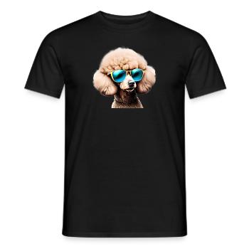 Pudelwelpe Hundeliebe Pudel Hundehalter Hundewelpe - Männer T-Shirt - Schwarz - Vorne - AI Model Male 178 light (178cm)