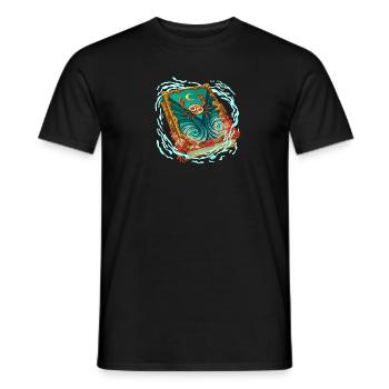 Grimoire du zodiaque - Type Cancer - T-shirt homme - noir - Devant - AI Model Male 178 light (178cm)