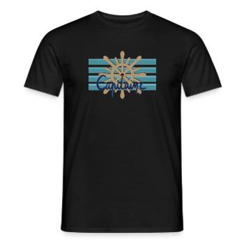 Capitaine - T-shirt homme - noir - Devant - AI Model Male 178 light (178cm)